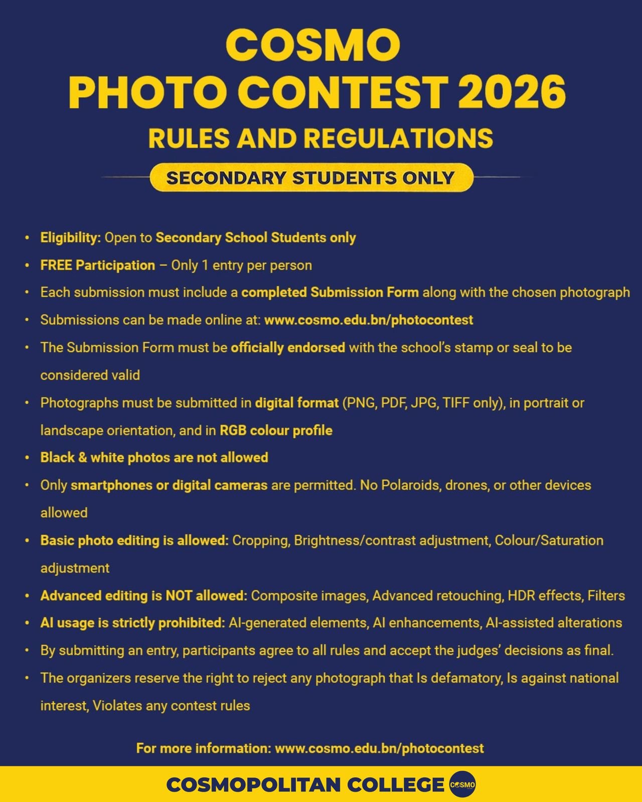 COSMO PHOTO CONTEST 2026 – SMY PRAISE